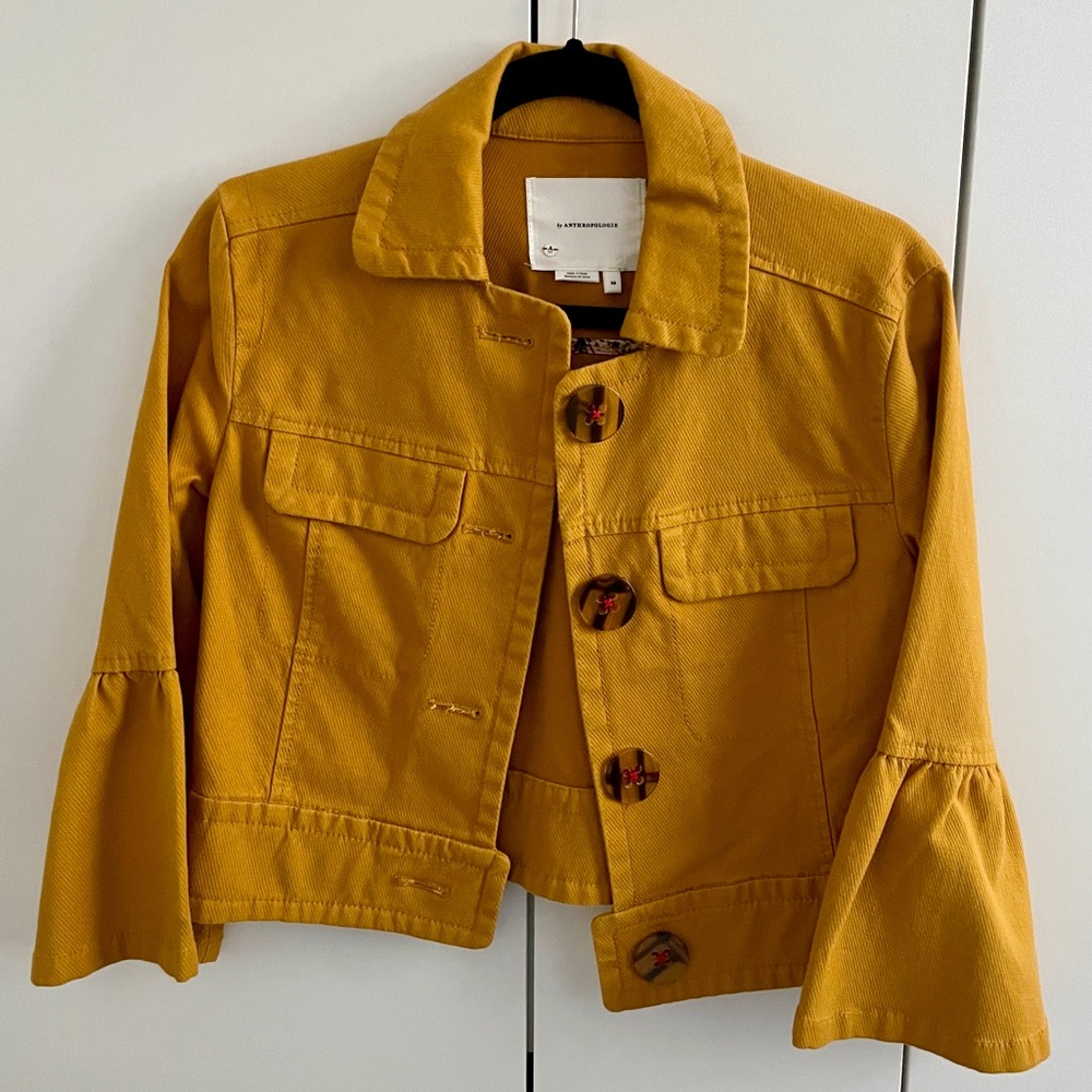 Anthropologie Yellow Twill Jacket